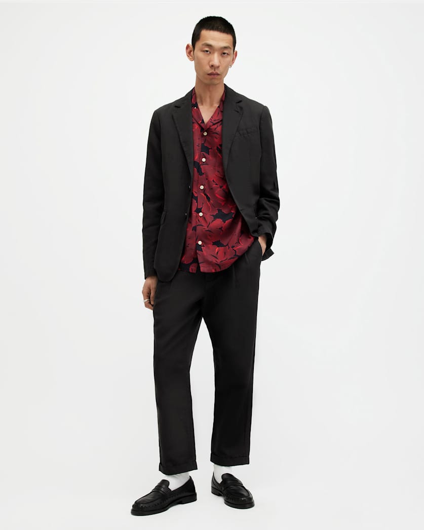 Sainte Linen Blend Garment Washed Blazer