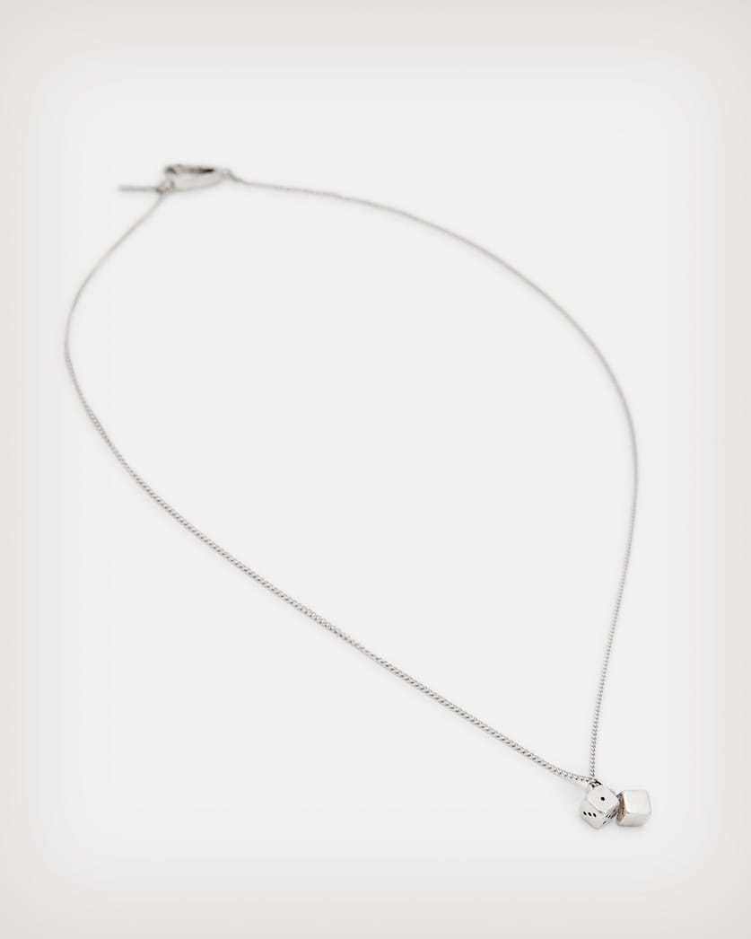Double Dice Sterling Silver Necklace