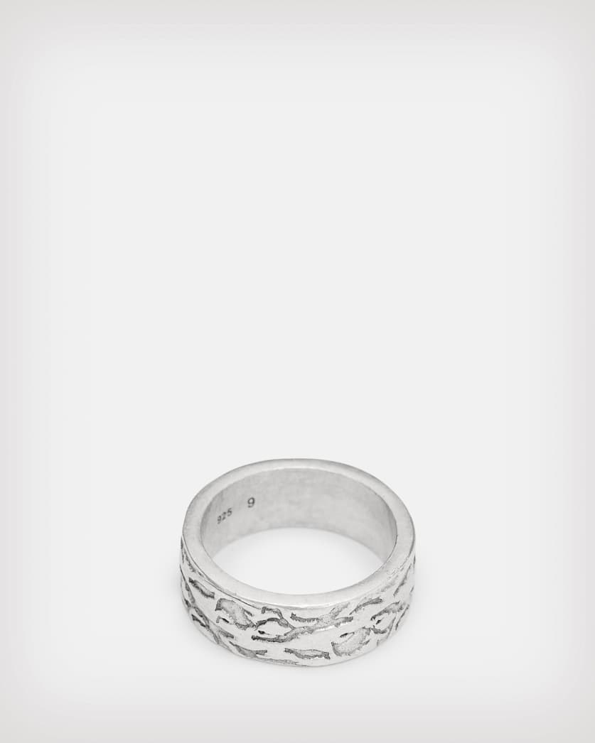 Tiga Camo Sterling Silver Band Ring