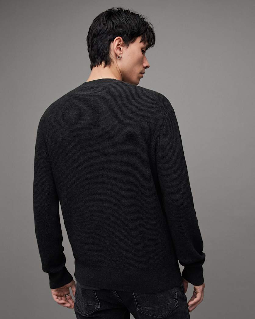 Aspen Waffle Crew Neck Ramskull Jumper