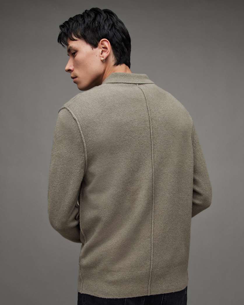 Statten Long Sleeve Ramskull Polo Jumper