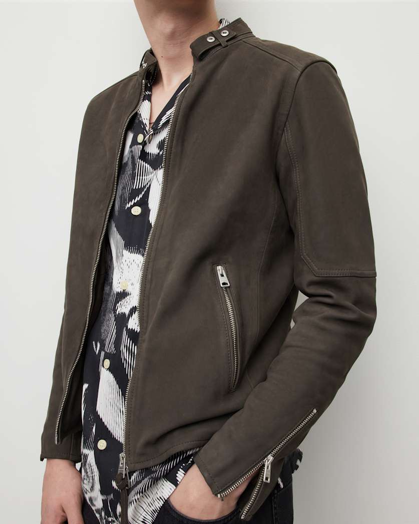 Cora Suede Snap Back Collar Jacket