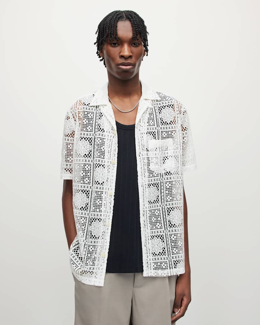 Llonga Crochet Lace Floral Shirt