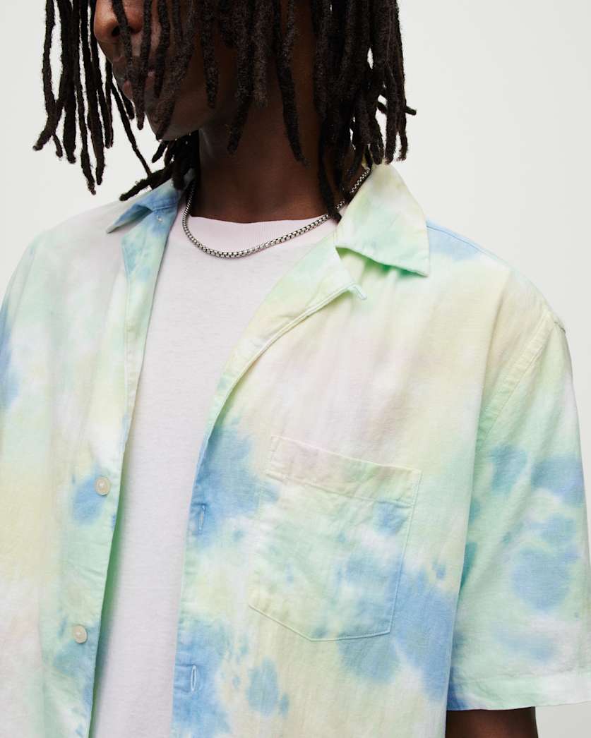 Pilar Tie Dye Linen Blend Shirt