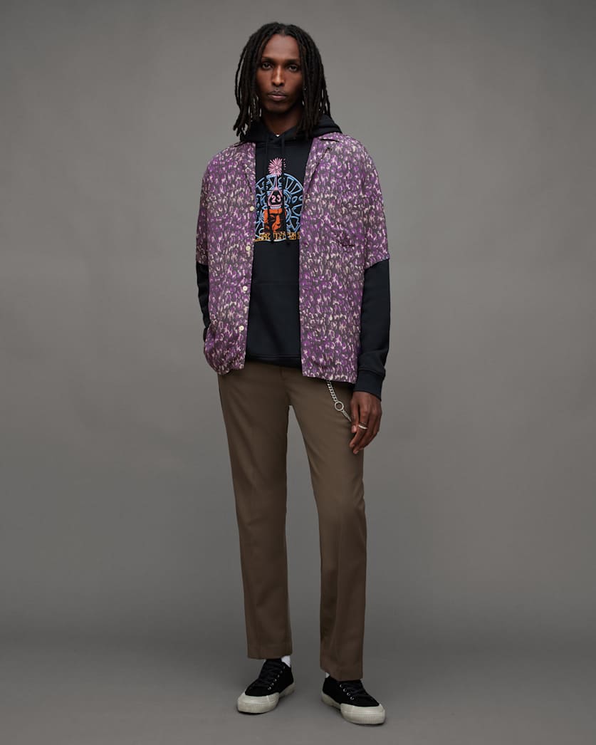 Ikuma Leopard Print Relaxed Fit Shirt