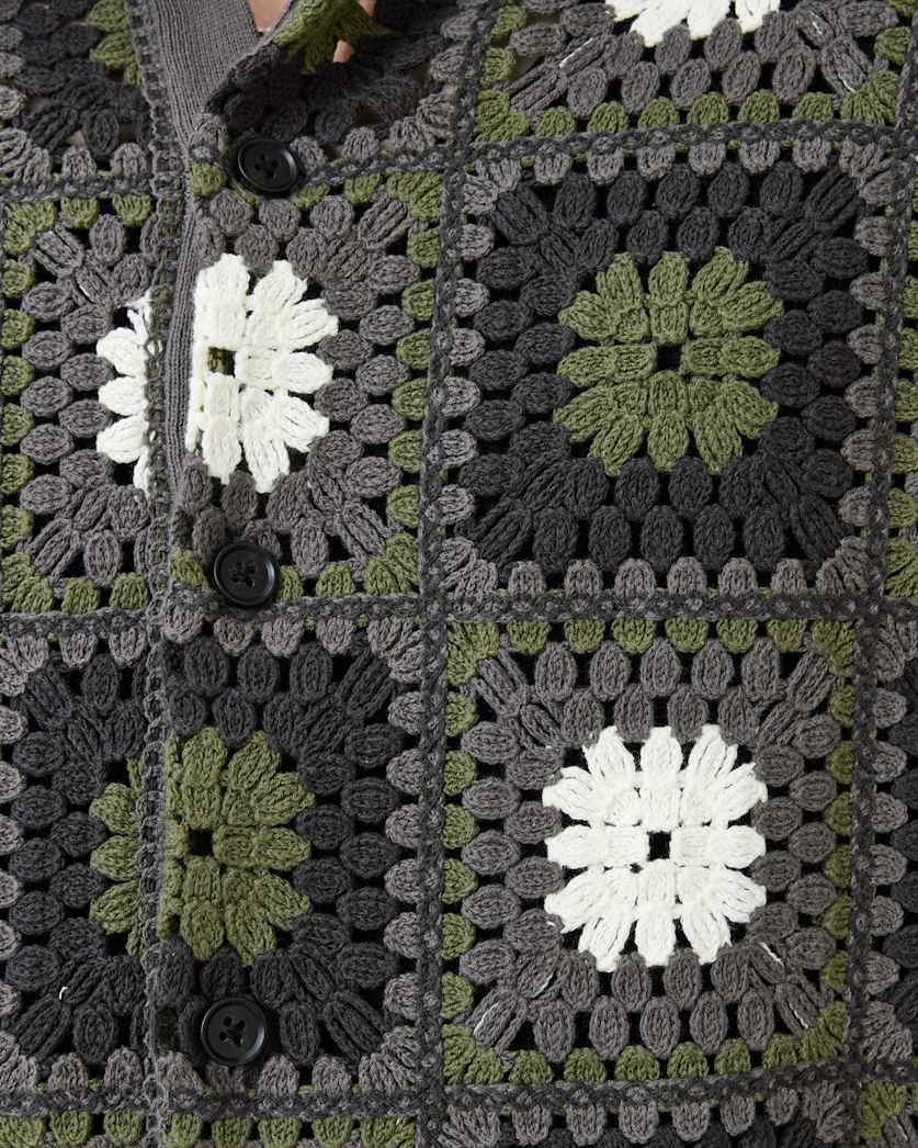 Mandon Crochet Knit Shirt