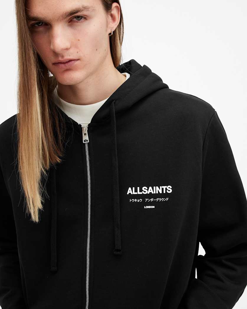 Underground Zip Logo Hoodie