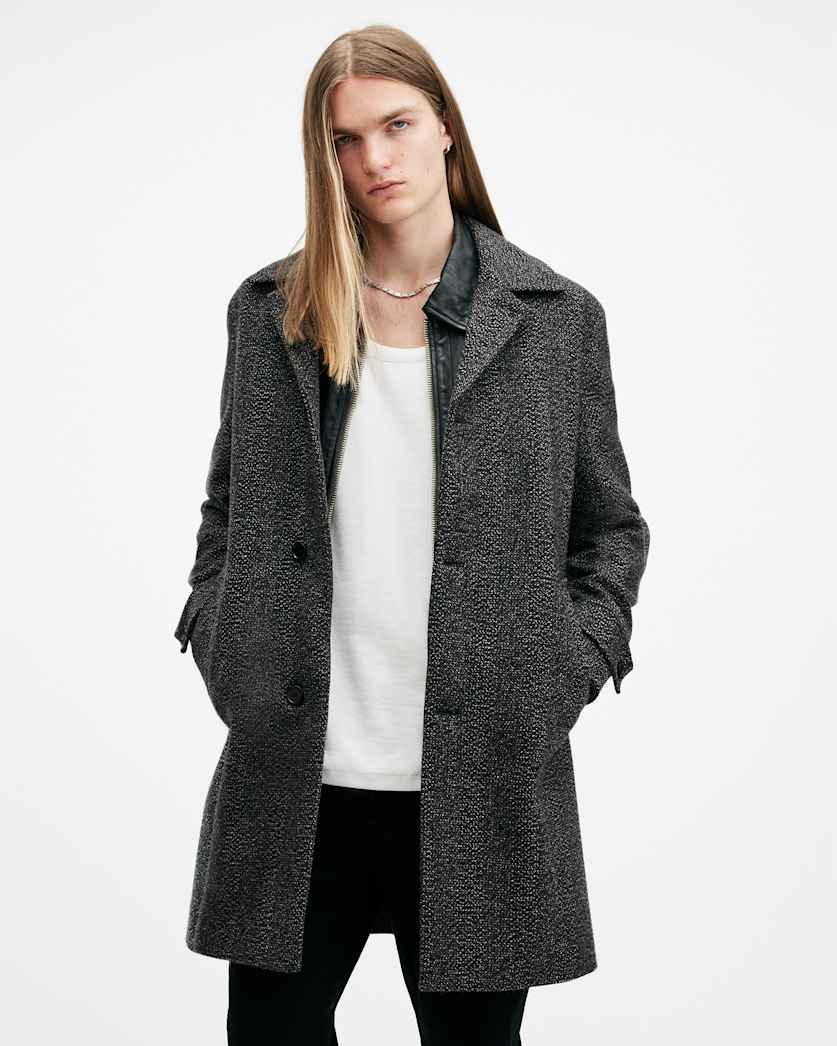 Fincher Herringbone Cashmere Blend Coat