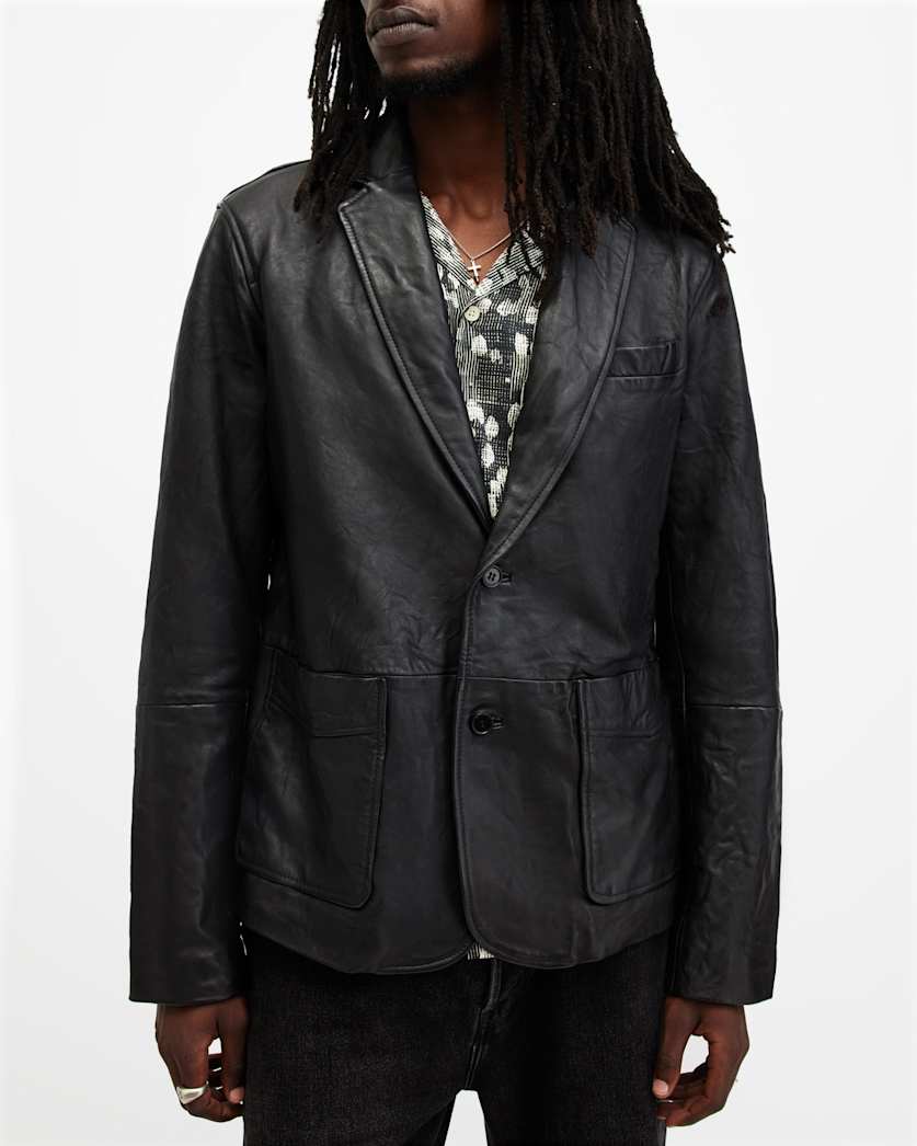 Andrius Leather Blazer