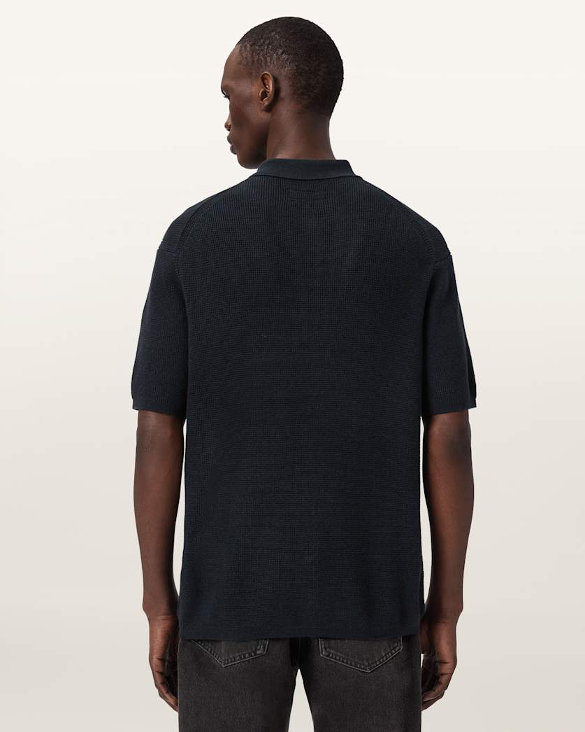 Aspen Waffle Texture Ramskull Polo Shirt