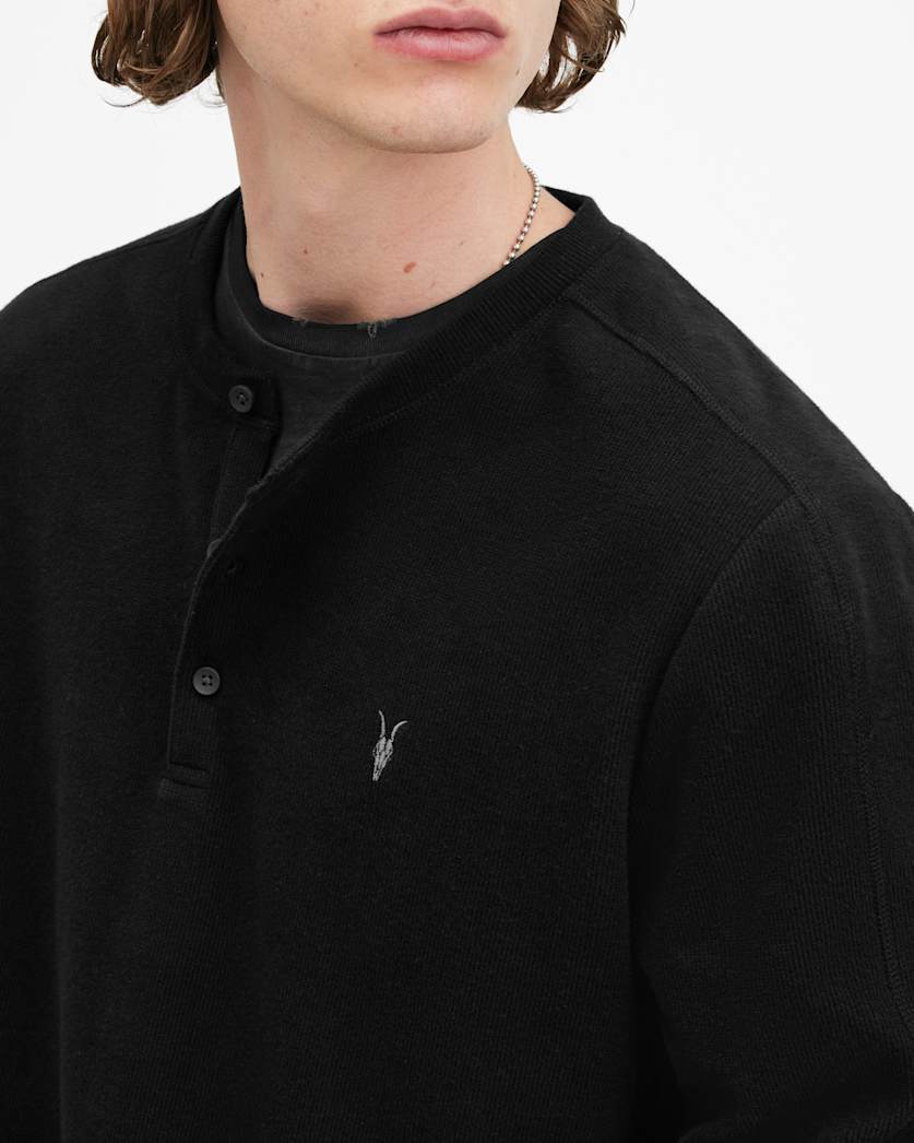 Rowe Long Sleeve Waffle Henley T-Shirt