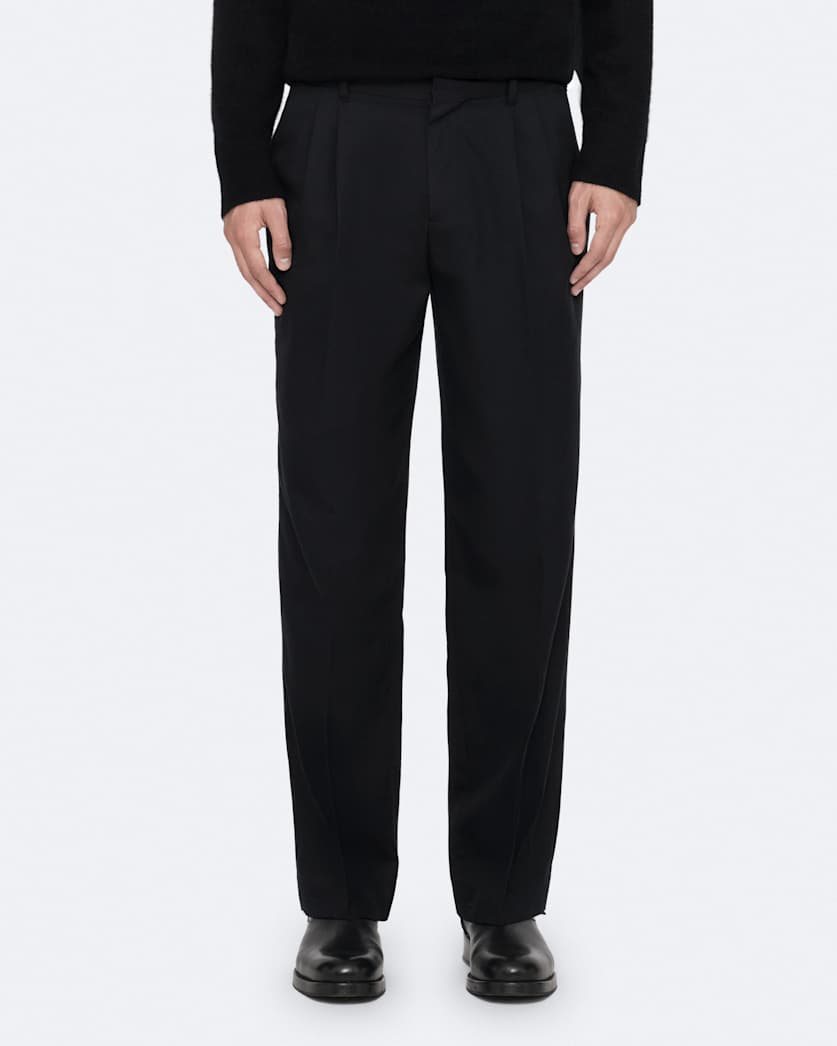 Ware Straight-Fit Double-Pleat Trousers