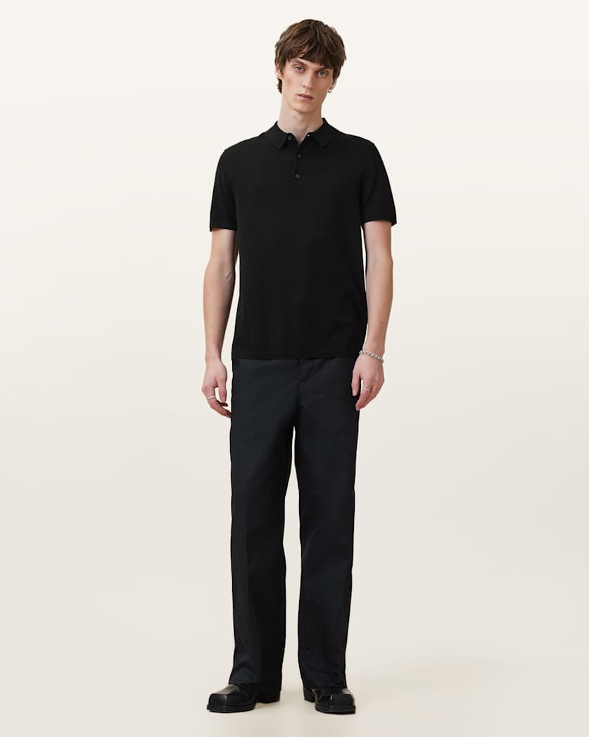 Maes Merino Short Sleeve Polo Shirt