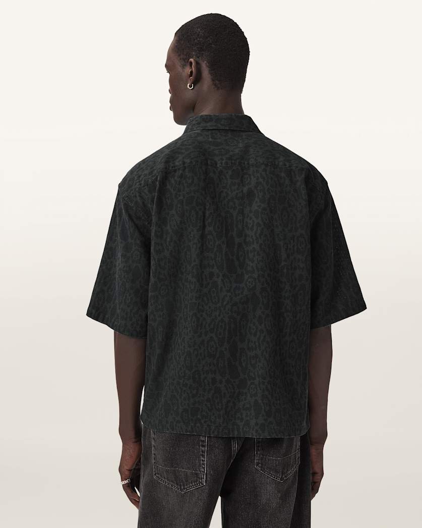 Leopardo Oversized Linen Blend Shirt