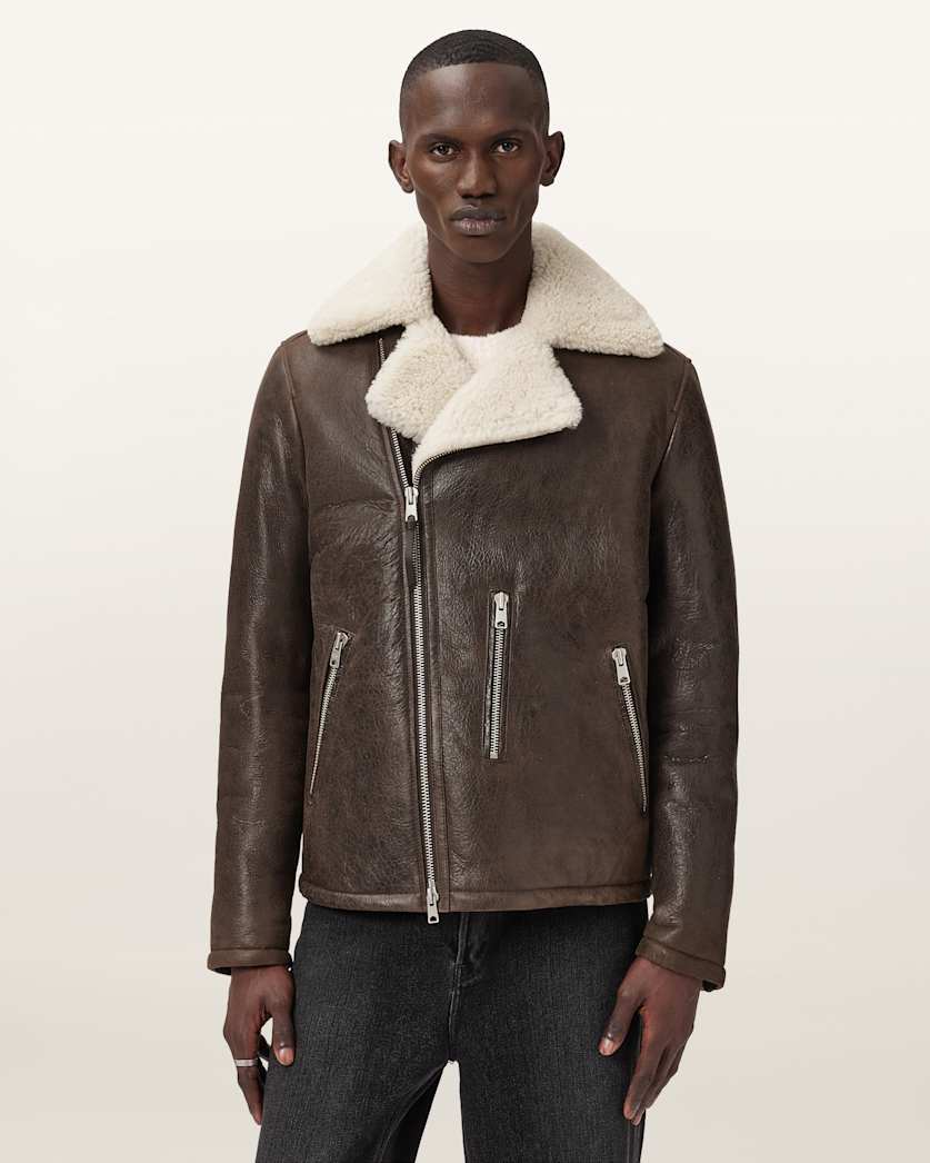 Xylon Shearling Biker Jacket