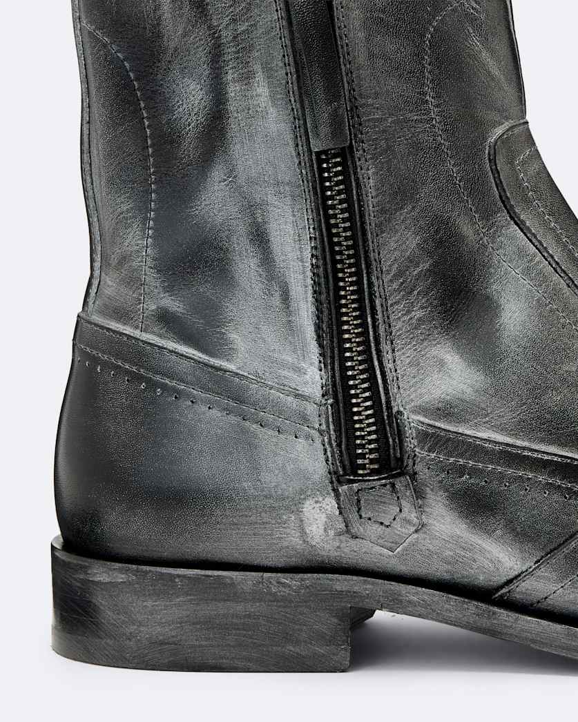 Dorian Zip-Up Leather Ankle Boots