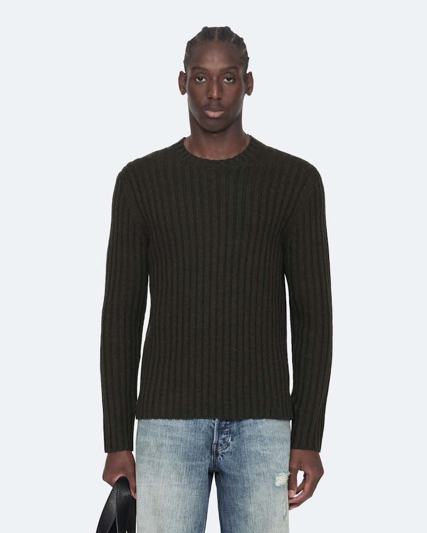 Crew-neck ribbed jumper