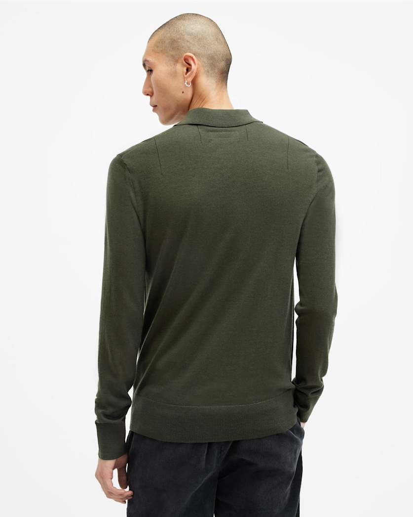 Mode Merino Long Sleeve Ramskull Polo Shirt