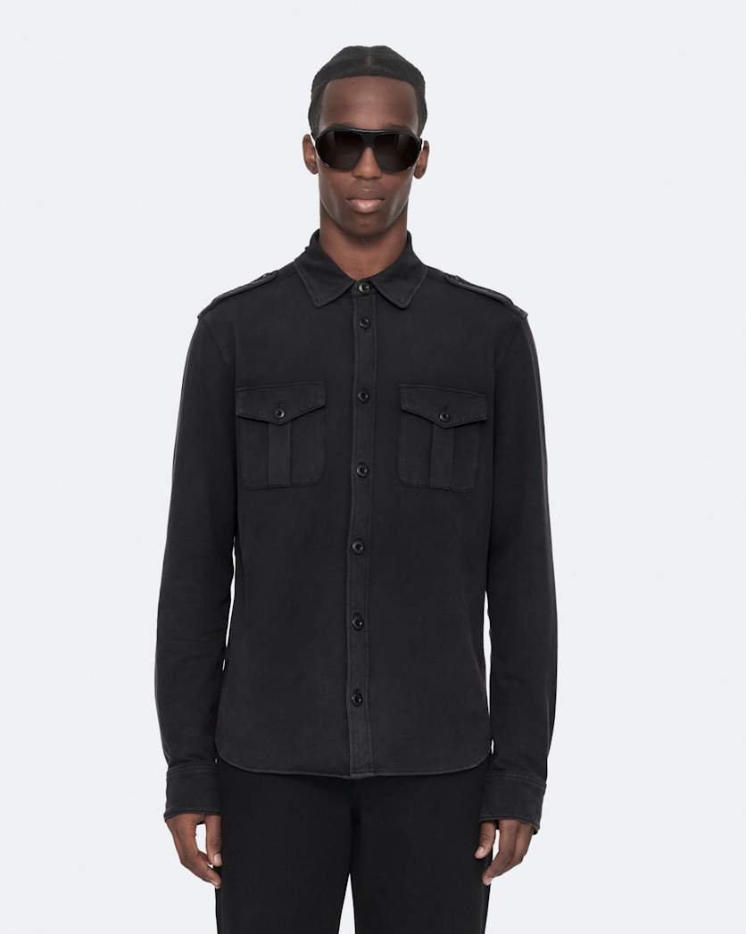 Regular-fit military shirt