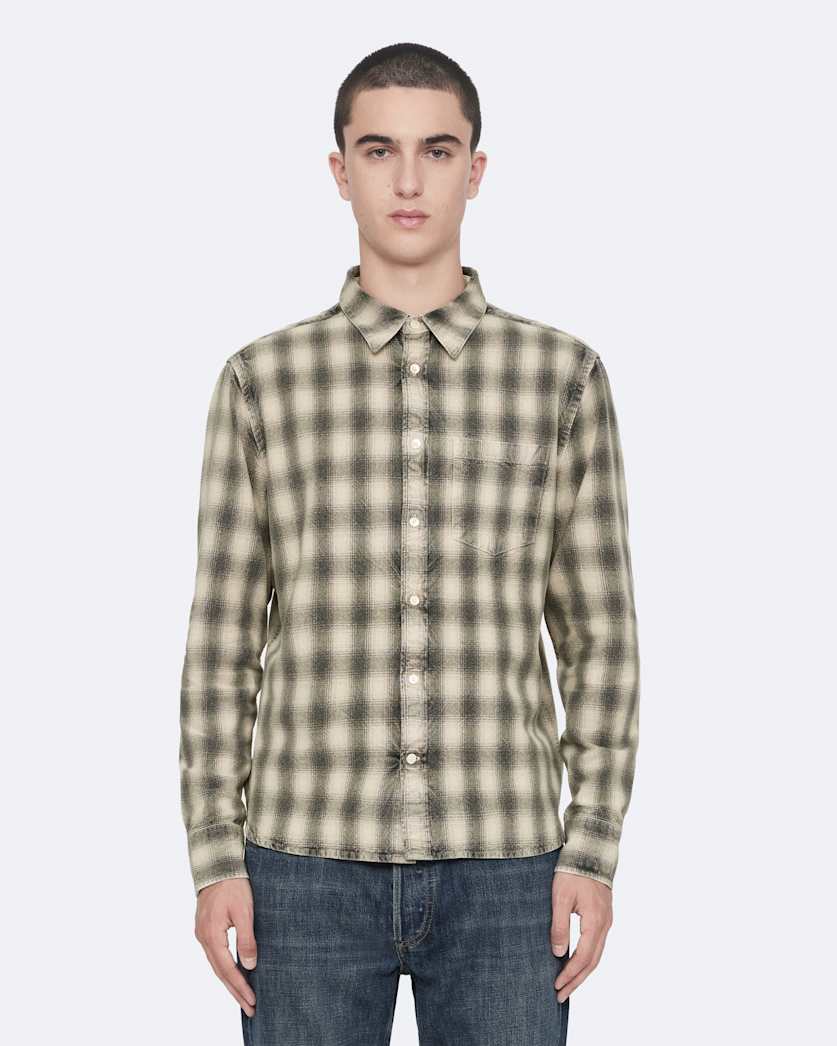 Regular-fit printed check shirt