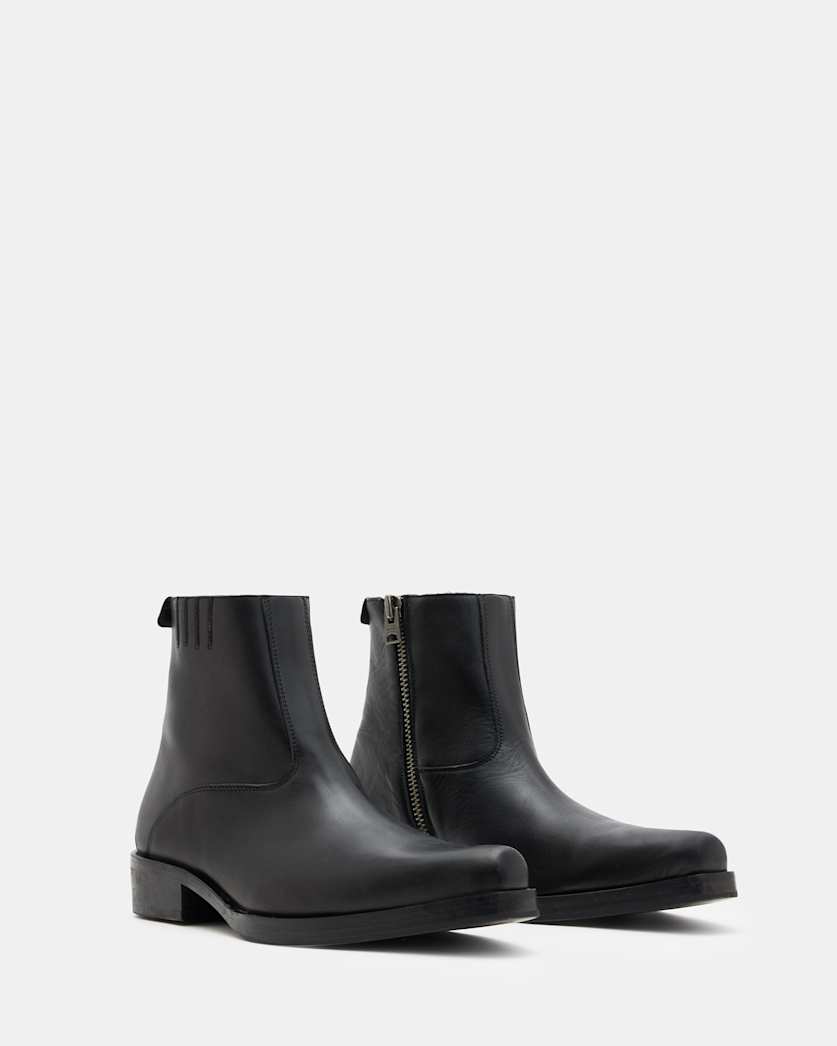 Booker Leather Zip Up Boots