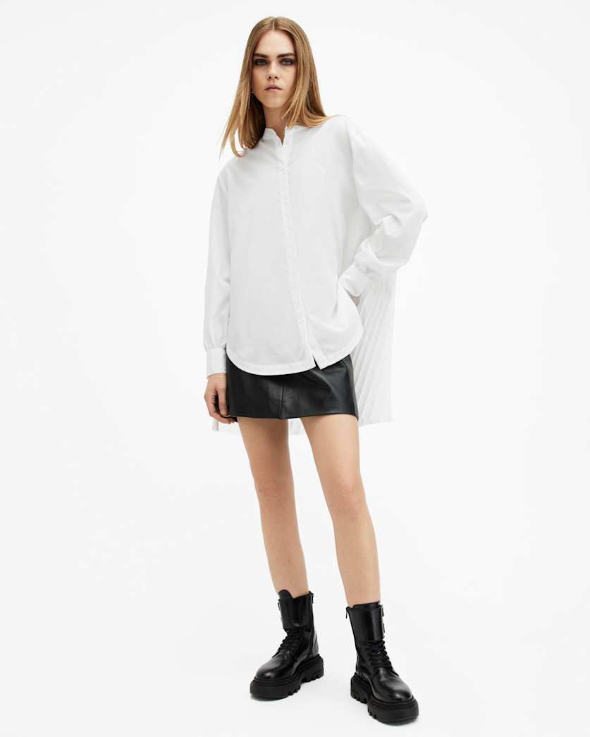 Percy Pleated Relaxed Fit Shirt
