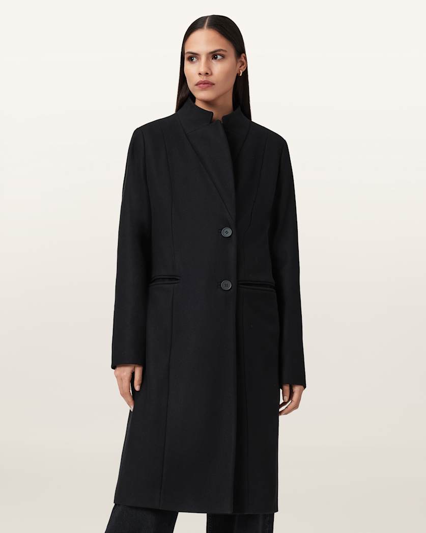 Sidney Wool Cashmere Blend Tailored Coat
