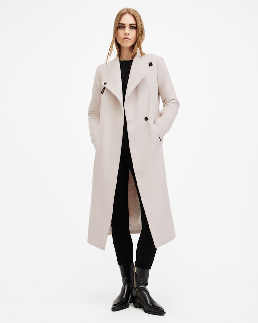 Riley Wrap Around Belted Long Line Coat