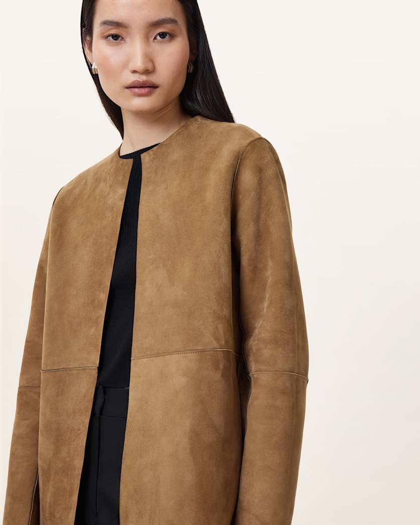 Selby 2-In-1 Reversible Suede Mac Coat