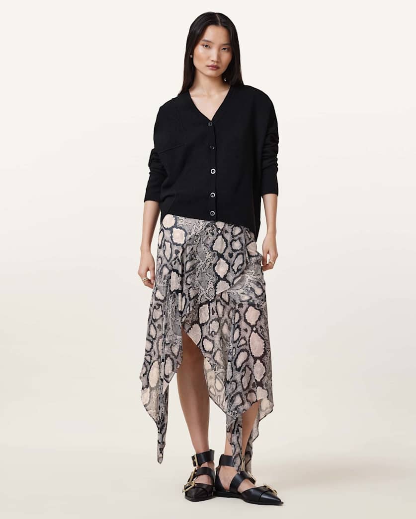 Cassie Crinkle Sheer Midi Skirt