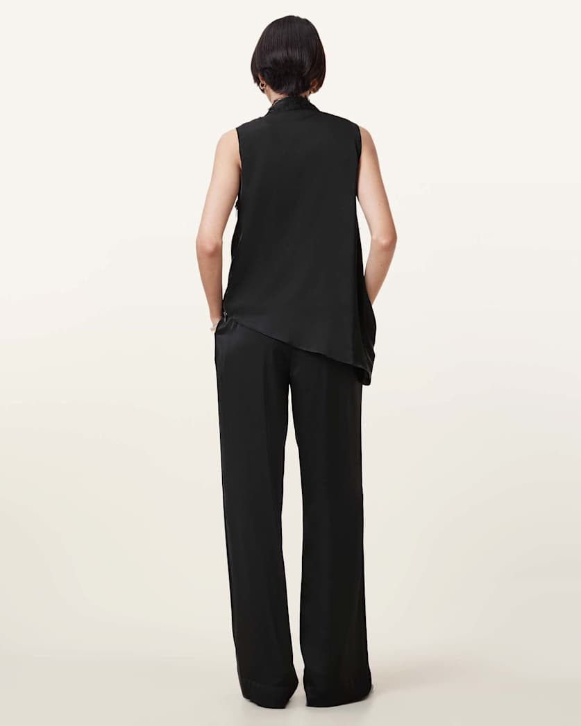 Alba Satin Wide Leg Trousers