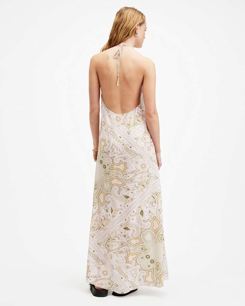 Sarah Avalon Halter Neck Tie Maxi Dress