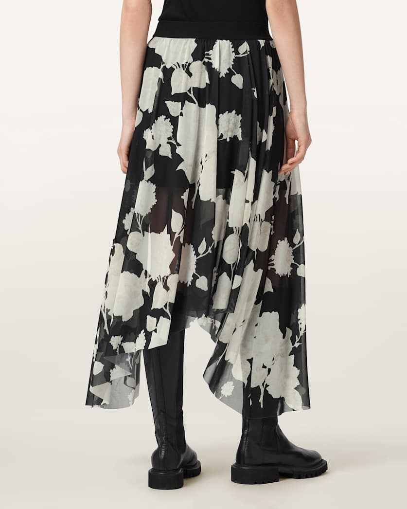 Loria Raw Edge Maxi Skirt