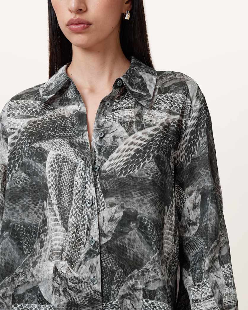 Leyla Silk Linen Blend Shirt