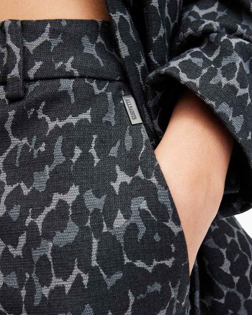 Aurora Leopard Jacquard Trousers
