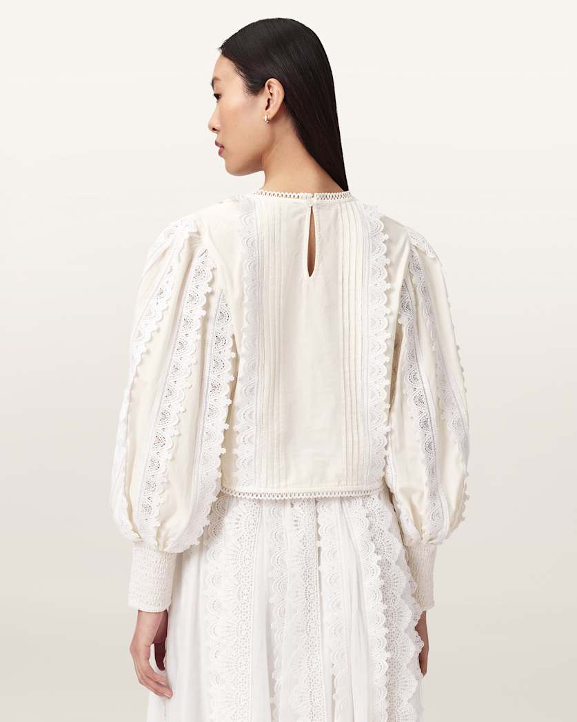 Hart Lace Embroidered Top