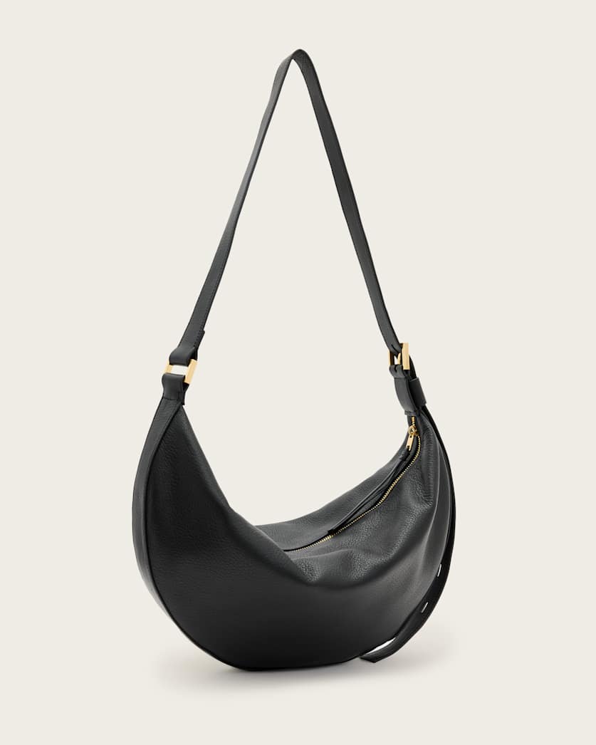 Half Moon Leather Crossbody Bag