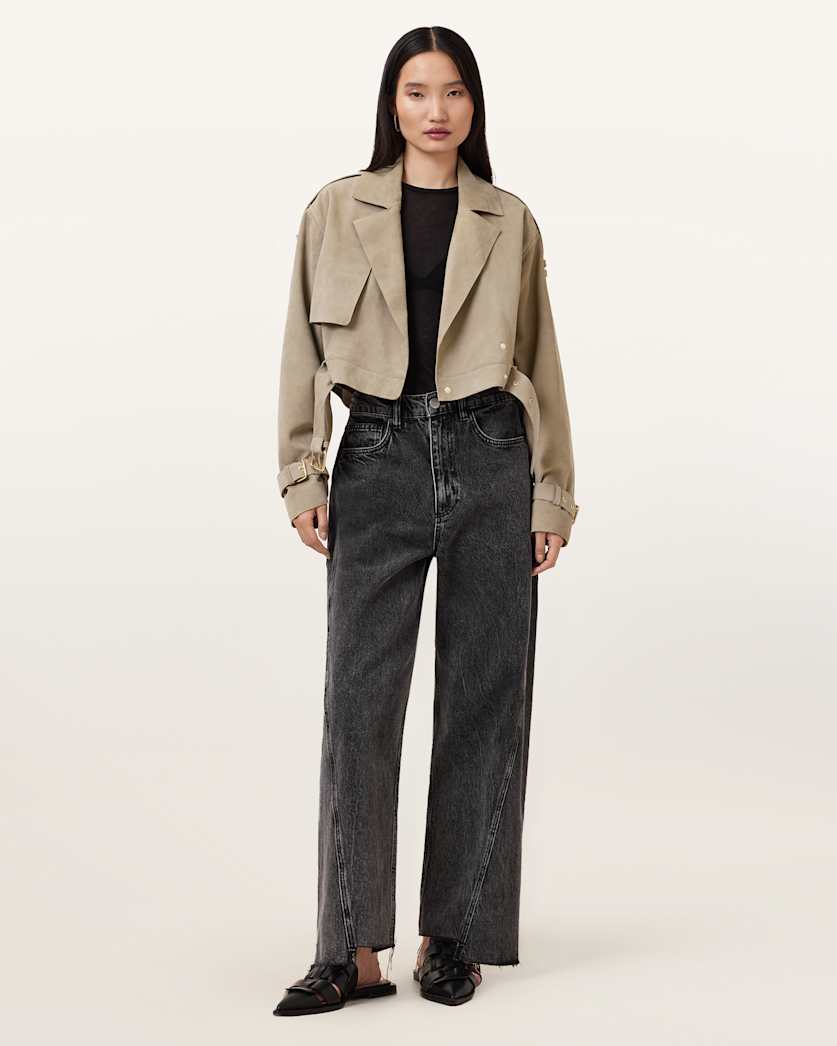 Ophelia Cropped Suede Jacket