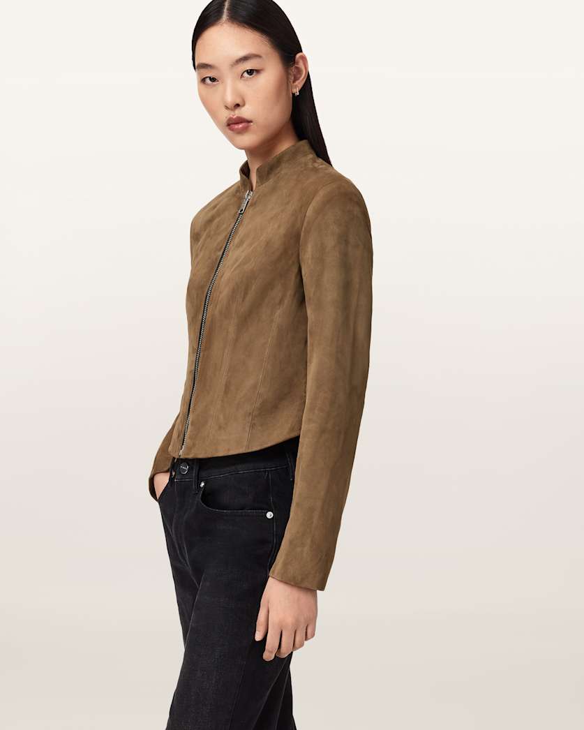 Sadler Slim Fit Suede Jacket