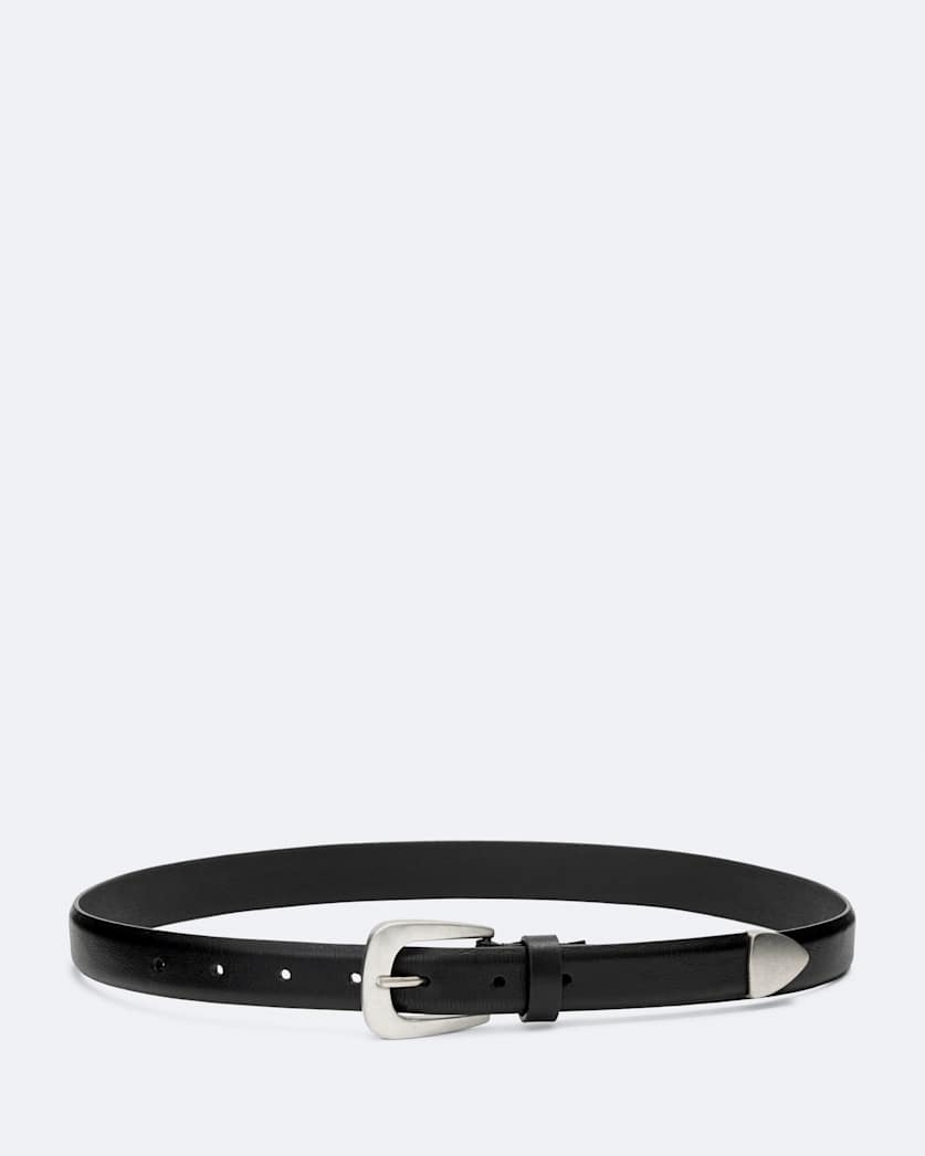 Romy Metal-Tipped Leather Belt