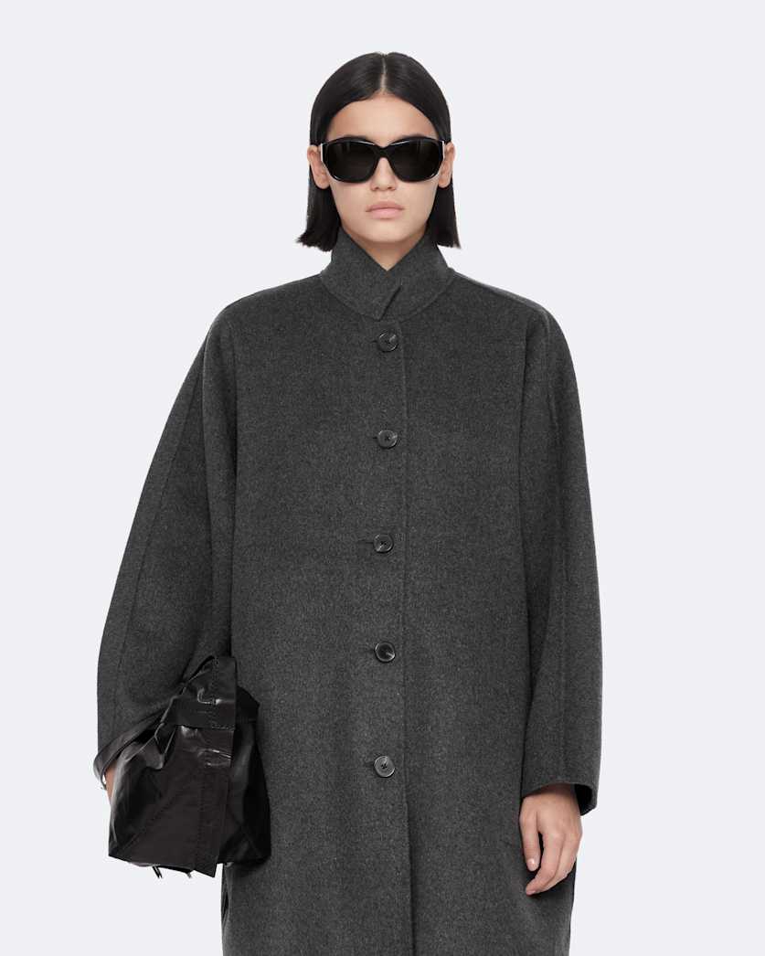 Effie Wool-Blend Cocoon Coat