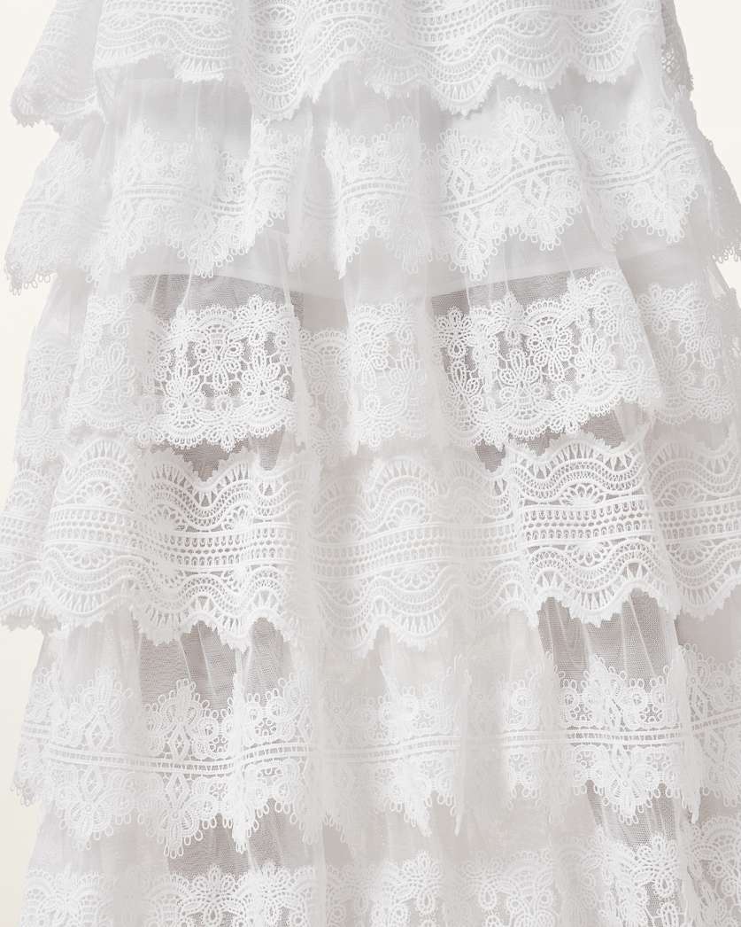 Lizi Tiered Lace Maxi Skirt