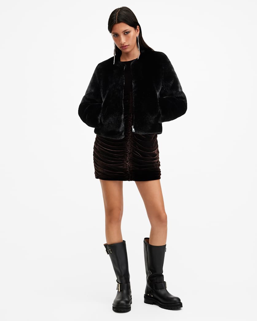 Florence Faux Fur Cropped Coat