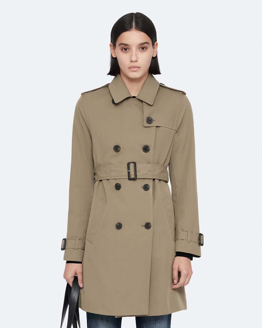 Leonard Double-Breasted Cotton Trench Coat