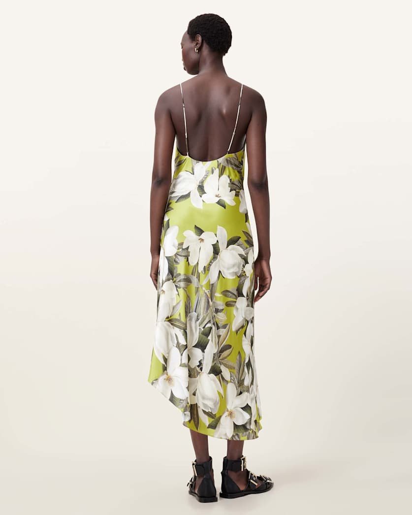 Alexia V-Neck Drawstring Midi Slip Dress