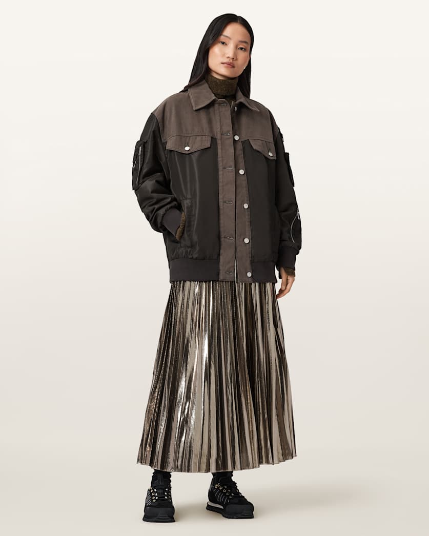 Spark 2-In-1 Pleated Maxi Dress