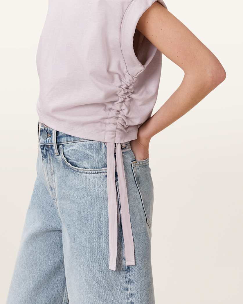 Mira Cropped Drawcord T-Shirt
