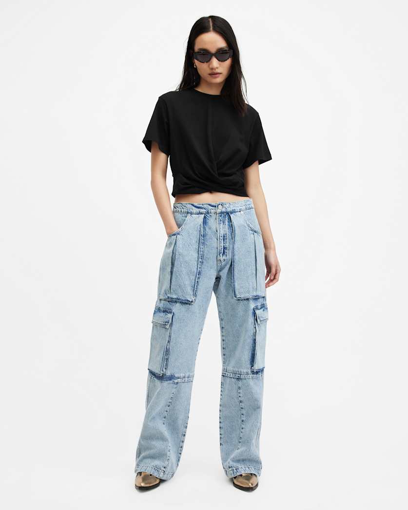 Mallinson Cropped Slim Wrap Over T-Shirt