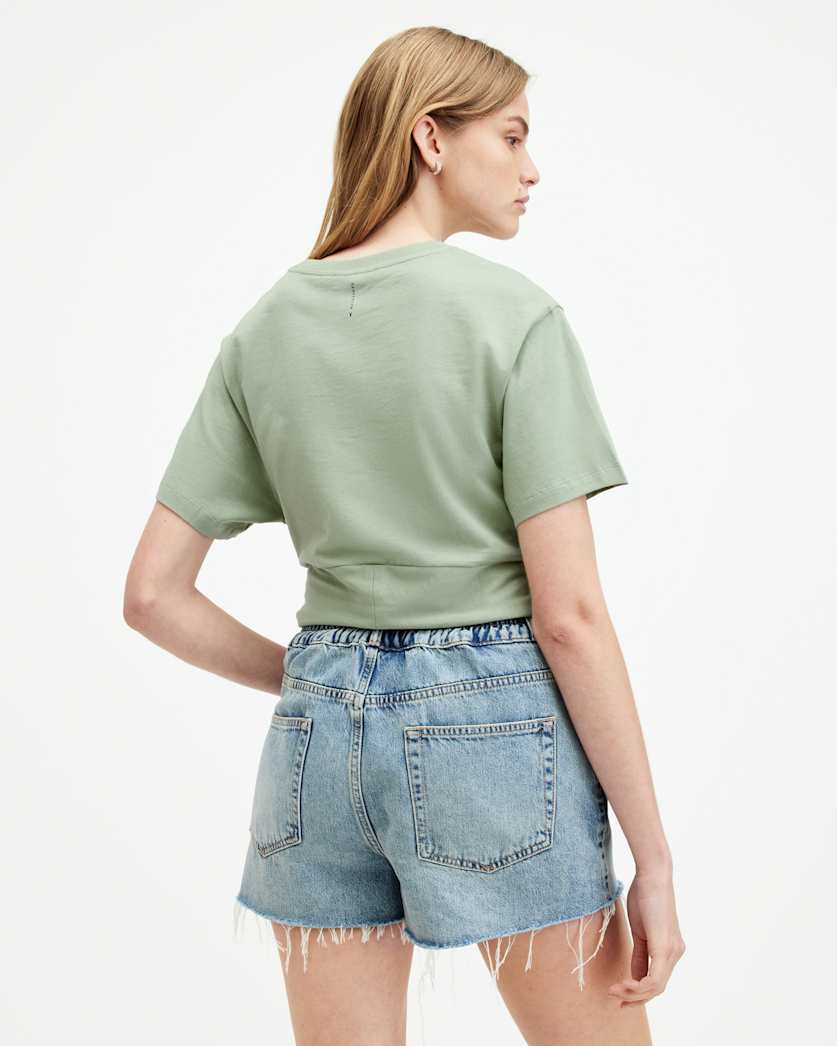 Mallinson Cropped Slim Wrap Over T-Shirt