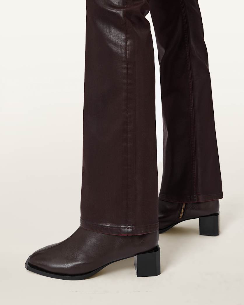 Haldan Coated Bootcut Jeans